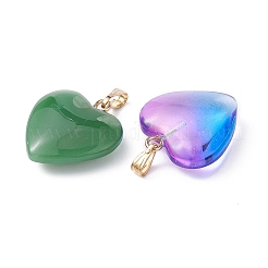 10Pcs 8 Style Spray Painted Glass Pendants&nbsp;GLAA-YW0003-23