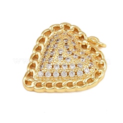 Brass Micro Pave Cubic Zirconia Pendants&nbsp;KK-A269-11G