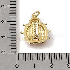 Brass Micro Pave Cubic Zirconia Pendants&nbsp;KK-C262-28G