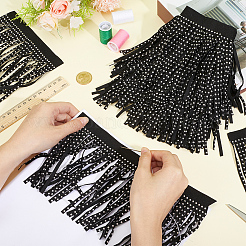 4.8Yards Velvet Tassel Fringe Trimming&nbsp;SRIB-GF0001-75A