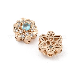 Rack Plating Brass Micro Pave Cubic Zirconia Beads&nbsp;KK-F879-03G-01