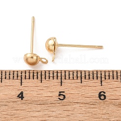 Brass Stud Earring Findings&nbsp;LS-KK-G604-01G-01