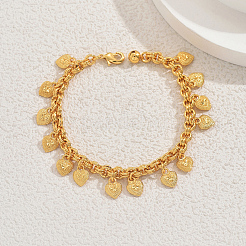 Exquisite Brass Heart Charm Bracelets&nbsp;EN2397