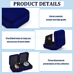 Flocking Plastic Badge Storage Box&nbsp;LS-CON-WH0105-04A