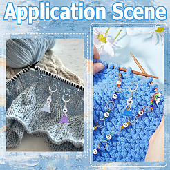 Flower Acrylic Pendant Locking Stitch Markers&nbsp;HJEW-SC00067