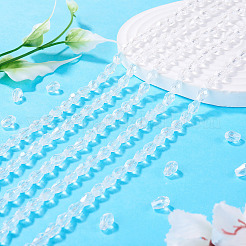 5 Strands Transparent Teardrop Glass Beads Strands&nbsp;GLAA-TA0004-21B