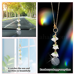 Acrylic & Glass Pendant Decoration&nbsp;HJEW-DR00059