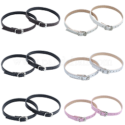 6 Pairs 6 Colors Imitation Leather Women's Adjustable Detachable Anti-Loose Shoe Straps for High Heels&nbsp;AJEW-CL0002-07