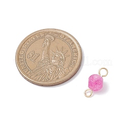 Natural Colorful Tourmaline Dice Connector Charms&nbsp;PALLOY-JF04323-02