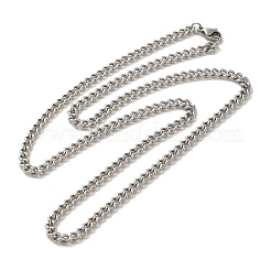201 Stainless Steel Cuban Link Chain Necklaces&nbsp;NJEW-L173-022P