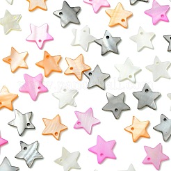 50Pcs Dyed Natural Shell Star Charms&nbsp;BSHE-FS0001-16