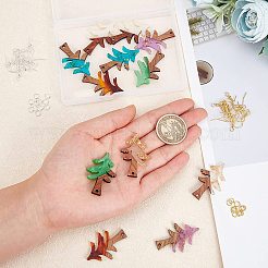DIY Walnut Wooden Dangle Earring Making Kits&nbsp;DIY-OC0006-64