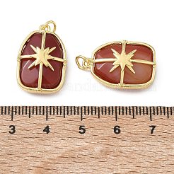 Brass & Natural Carnelian Pendants&nbsp;GG-CBAD360-19G-03