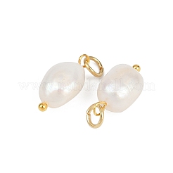 Grade B Natural Cultured Freshwater Pearl Charms&nbsp;X-PALLOY-JF01497-01