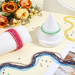 17 Strands 17 Colors Baking Electroplate Glass Beads Strands&nbsp;DGLA-ME0001-17