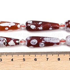 Natural Fire Crackle Agate Beads Strands&nbsp;G-K393-F01-10x30