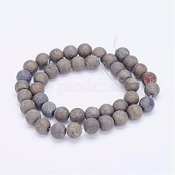 Natural Pyrite Bead Strands&nbsp;G-G670-09-10mm