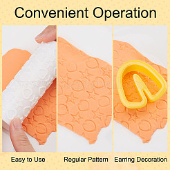 Plastic Handle Clay Texture Rollers&nbsp;AJEW-WH0248-351