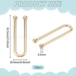 10Pcs U Shape Zinc Alloy Bikini Clips Buckles&nbsp;FIND-PH0028-98KCG