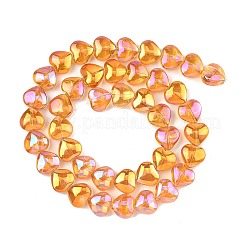 Electroplated Transparent Glass Beads Strand&nbsp;EGLA-A045-01-AB01