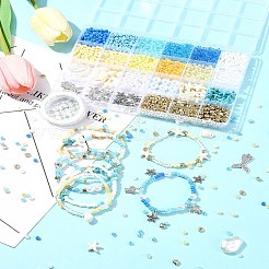 DIY Ocean Beach Theme Stretch Jewelry Set Kits&nbsp;DIY-FS0006-89