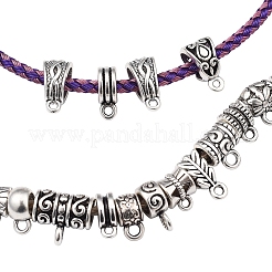 Tibetan Style Alloy Tube Bails&nbsp;PALLOY-YW0001-12-LF