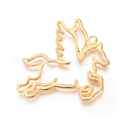 Zinc Alloy Open Back Bezel Pendants&nbsp;PALLOY-E564-15G