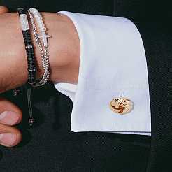 2 Pairs 2 Colors Brass Cufflinks&nbsp;BUTT-LP0002-06