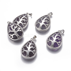 Natural Amethyst Pendants&nbsp;G-XCP0001-42