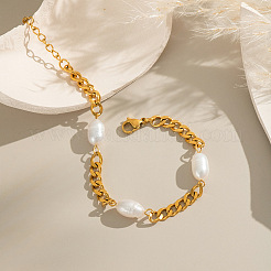Natural Freshwater Pearl Link Bracelets&nbsp;PR3665