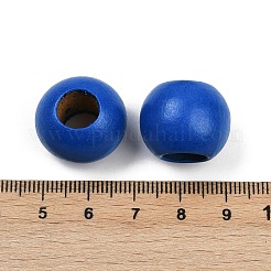Spray Painted Wood European Beads&nbsp;WOOD-F017-05H