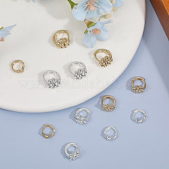 12Pcs 6 Style Brass Hoop Earring Findings&nbsp;KK-CA0002-45