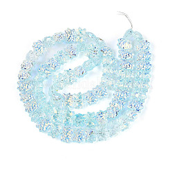 Baking Paint Electroplate Transparent Glass Beads Strands&nbsp;EGLA-N020-04F