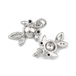 SHEGRACE Brass Cubic Zirconia Charms&nbsp;XGRQ3P039-586P