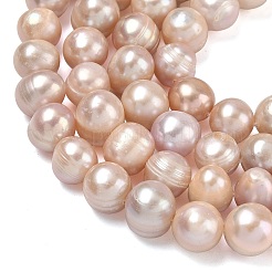 Natural Cultured Freshwater Pearl Beads Strands&nbsp;PEAR-L034-12C