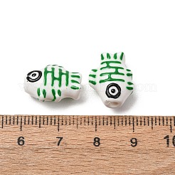 Handmade Printed Porcelain Beads&nbsp;PORC-F005-03B-02