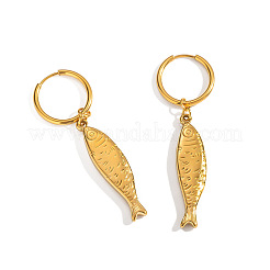 Stainless Steel Fish Hoop Earrings&nbsp;ZZ6845