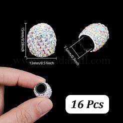 16Pcs Polymer Clay & Rhinestone Tire Valve Stem Caps&nbsp;FIND-NB0006-71B