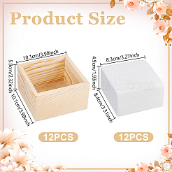 12Pcs Wooden Packing Boxes&nbsp;DIY-GA0009-81