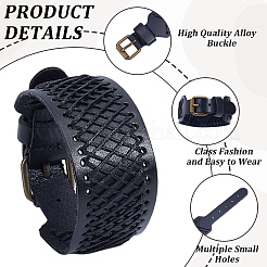 1Pc Imitation Leather Cord Bracelets&nbsp;BJEW-CL0001-35B