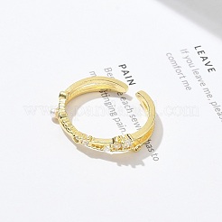 Clear Cubic Zirconia Cuff Rings&nbsp;RJEW-G337-18G