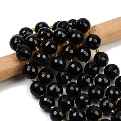 Natural Black Onyx(Dyed & Heated) Beads Strands&nbsp;G-C249-A11-16mm