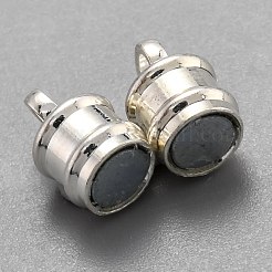 Brass Magnetic Clasps with Loops&nbsp;KK-O134-12S