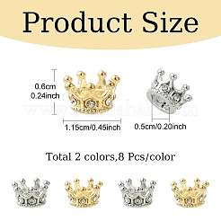 16Pcs 2 Colors Alloy European Beads&nbsp;MPDL-YW0001-09