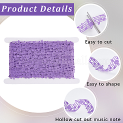 20 Yards Polyester Musical Note Lace Trim Ribbon&nbsp;OCOR-GF0004-44A