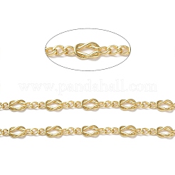 Rack Plating Brass Bowknot Link Chains&nbsp;CHC-C005-06G