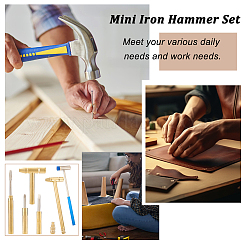 1Pc Iron Hammer Set with 1Pc Mini Stainless Steel Hammers&nbsp;AJEW-OC0005-37