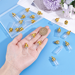 20Pcs 2 Styles Transparent Glass Wishing Bottle Pendant&nbsp;FIND-GA0008-41