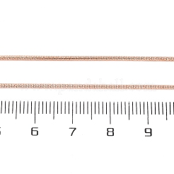 Brass Round Snake Chain Necklaces for Women&nbsp;NJEW-D302-15RG