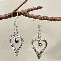 Heart Alloy Pendant Necklaces & Dangle Earrings Sets for Women&nbsp;FS-WGFD789-01